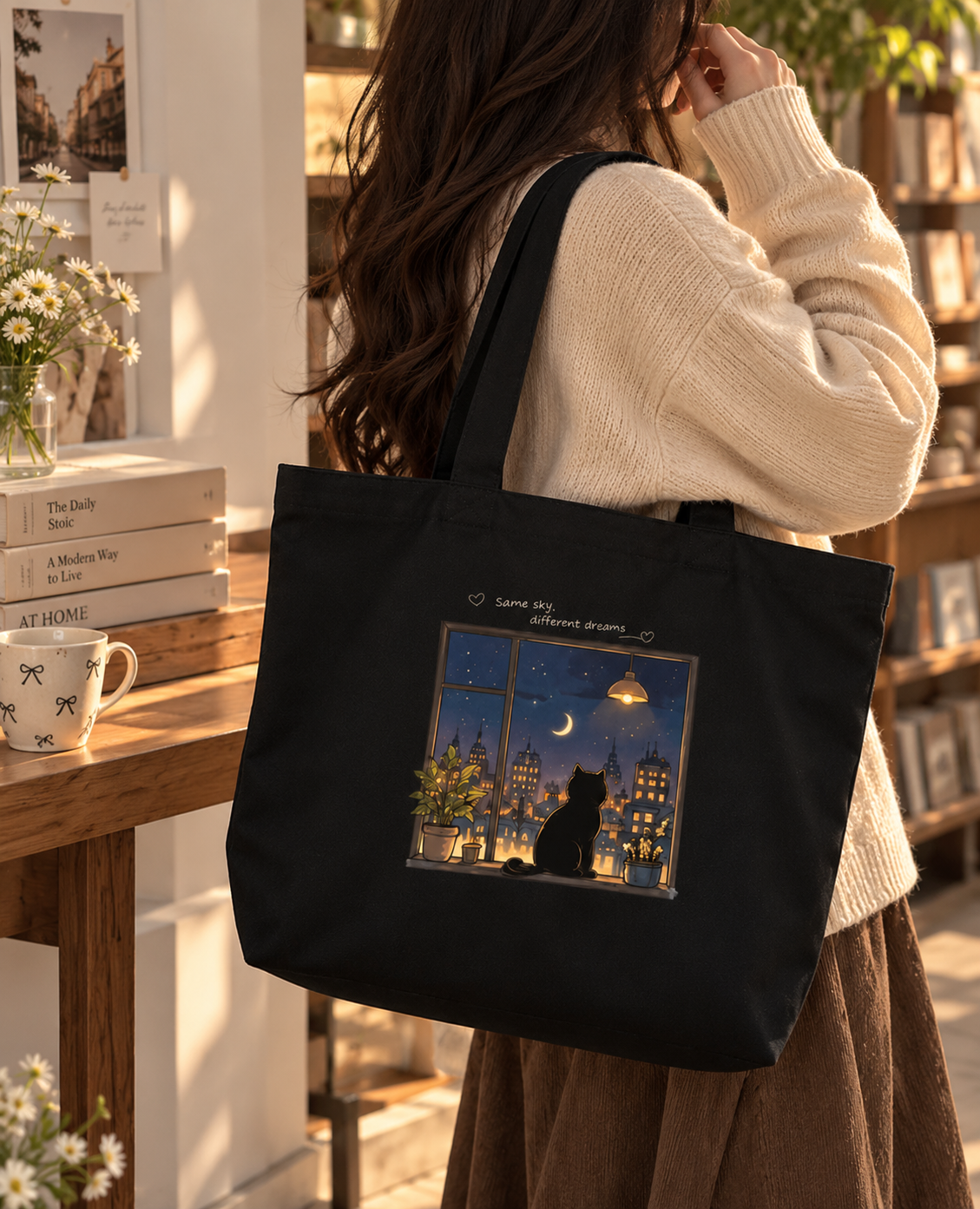 Cat Large Tote Bag
