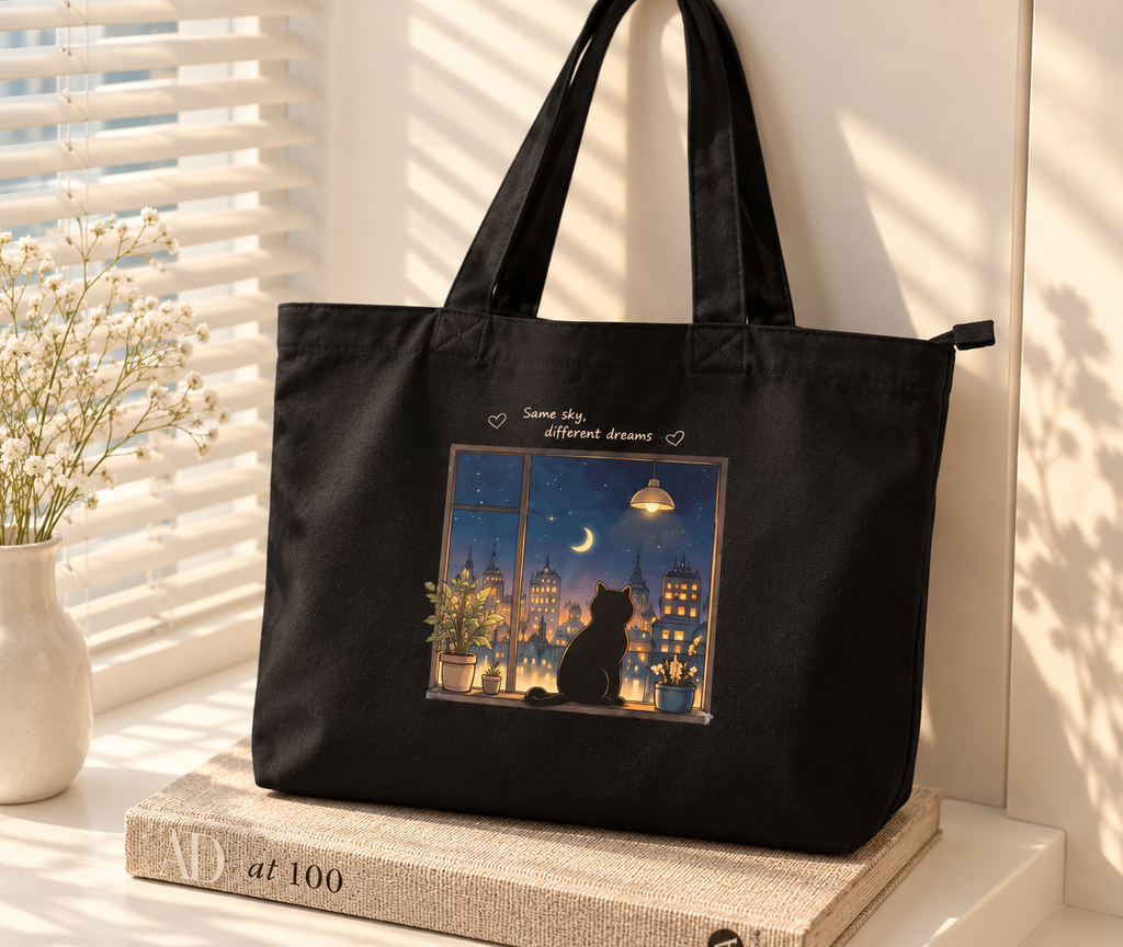 Cat Large Tote Bag