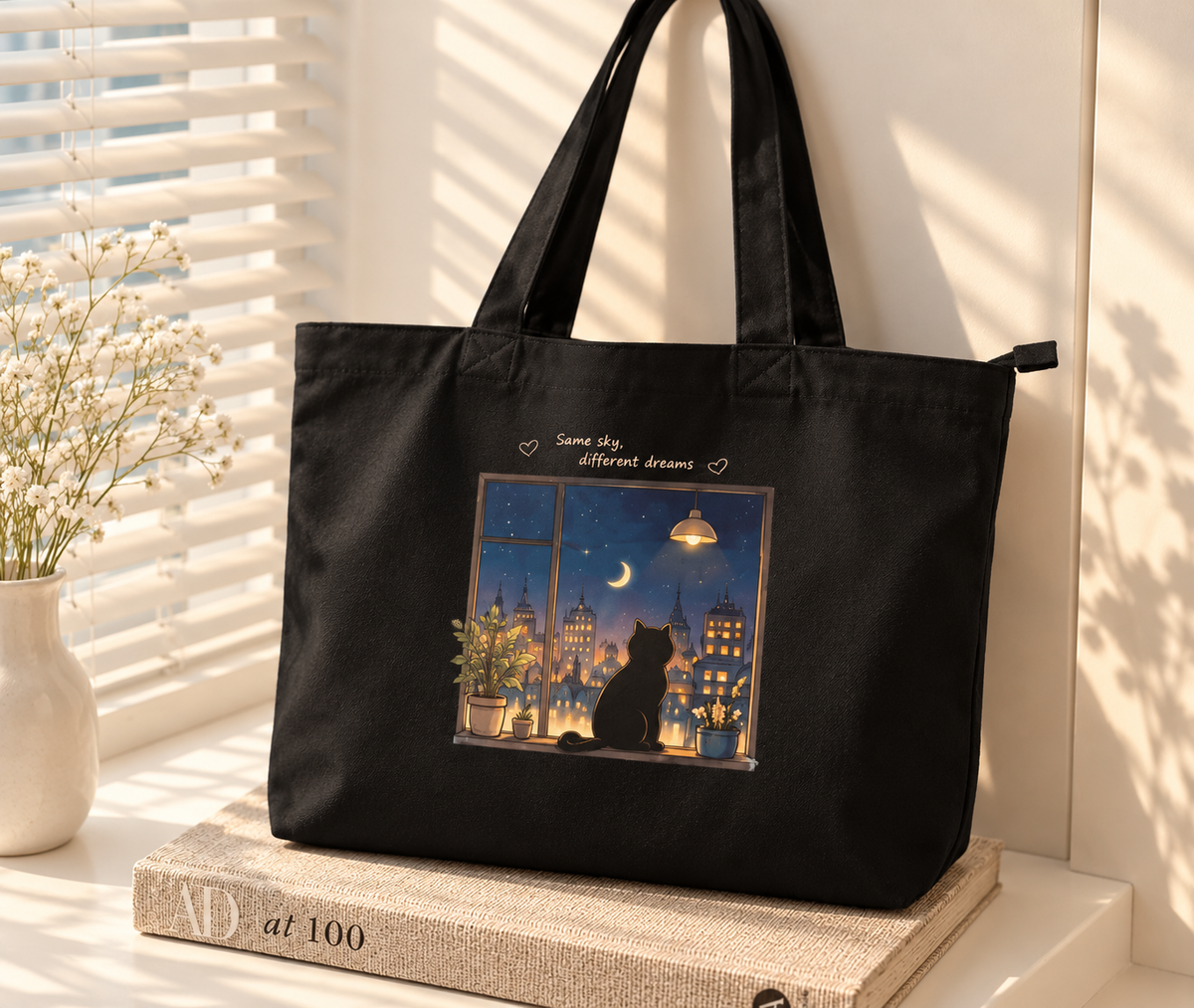 Cat Large Tote Bag