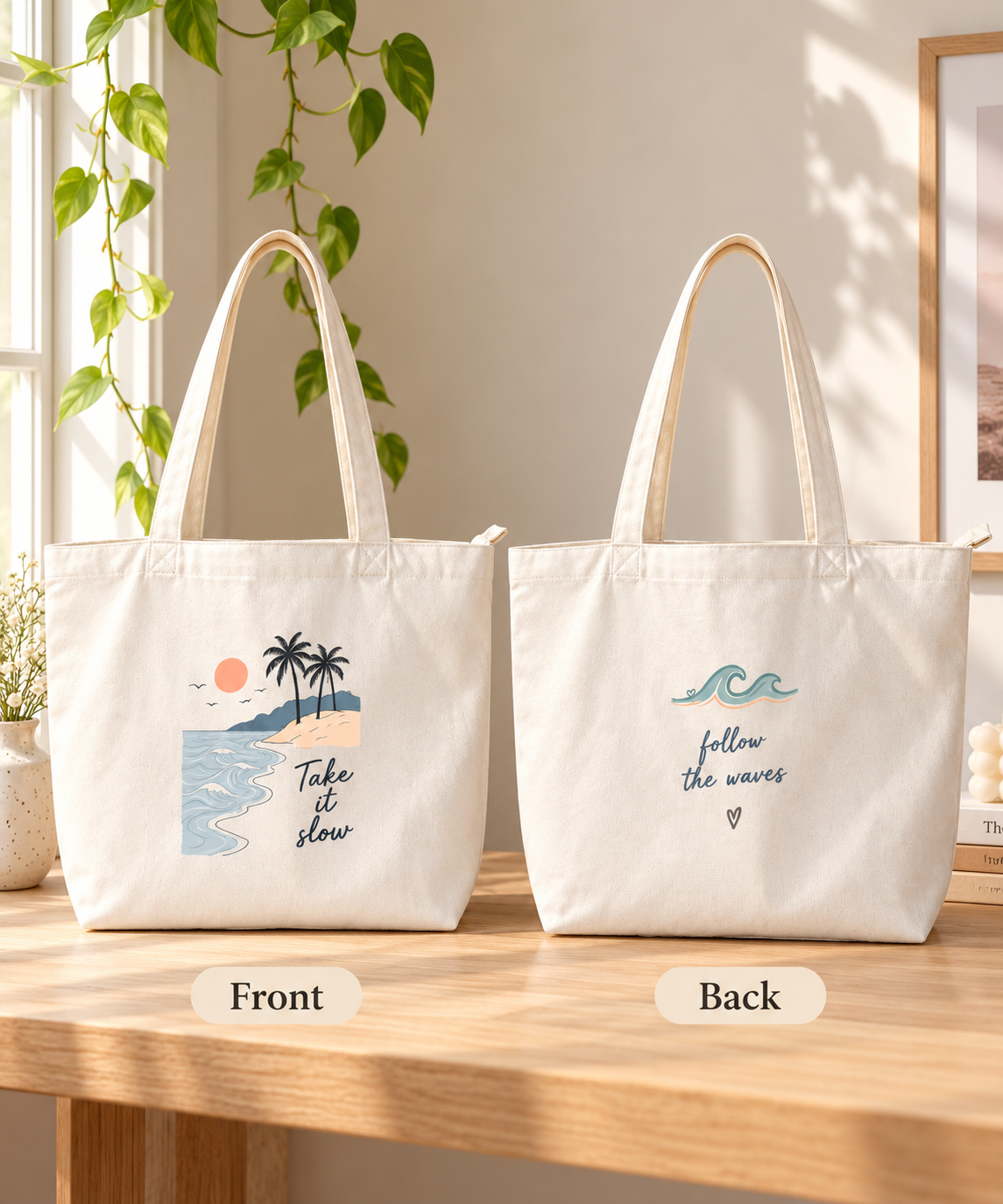 Take it slow Large Tote Bag