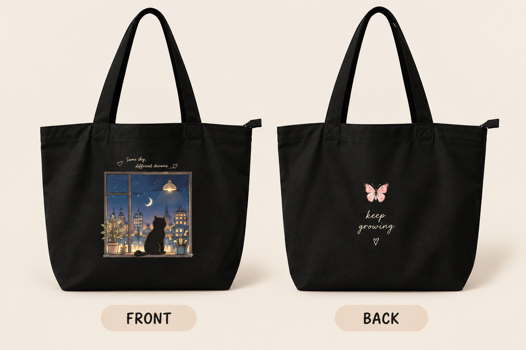 Cat Large Tote Bag